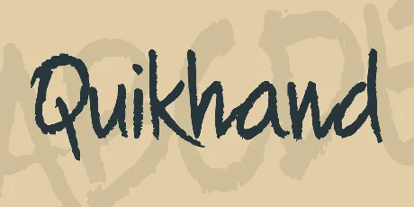 Quikhand font