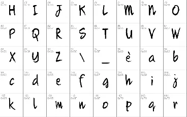 Quikhand font