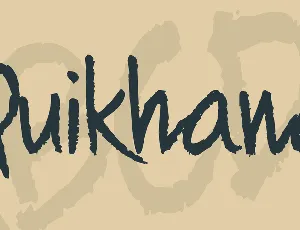 Quikhand font