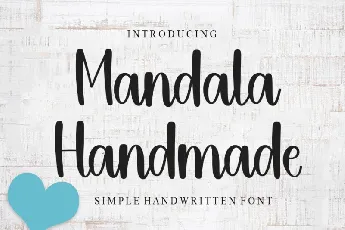 Mandala Handmade Script Typeface font