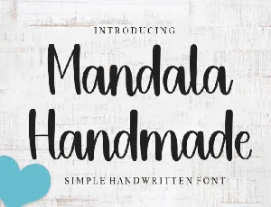 Mandala Handmade Script Typeface font