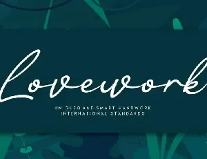 Lovework Handwritten font