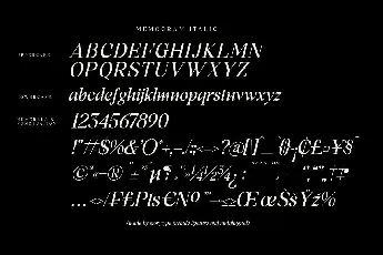 Memogram font