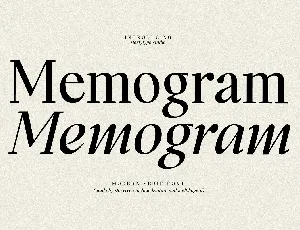 Memogram font