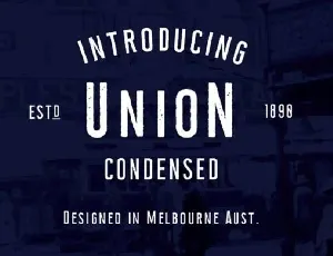 Union Condensed Typeface Free font