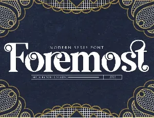 Foremost font