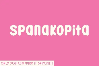 Spanakopita font