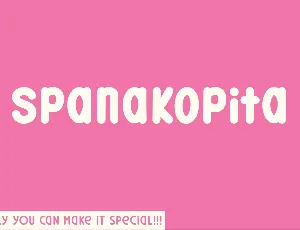 Spanakopita font