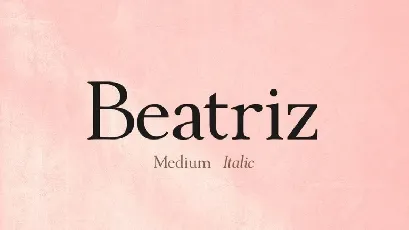 Beatriz Serif font