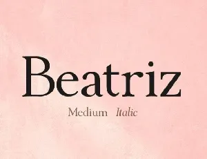 Beatriz Serif font