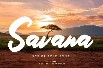 Savana Script Bold font