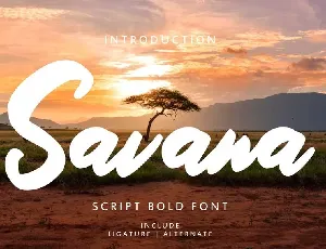 Savana Script Bold font