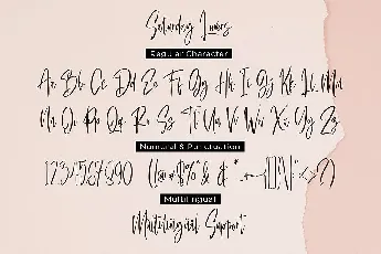 Saturday Lovers Script font