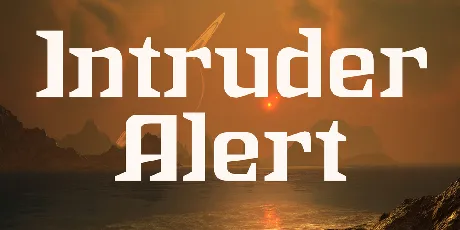 Intruder Alert font