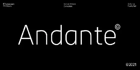 Andante font