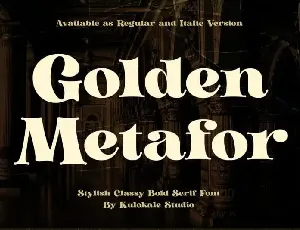 Golden Metafor Serif font