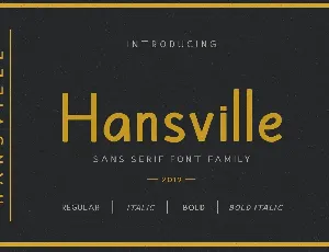 Hansville font