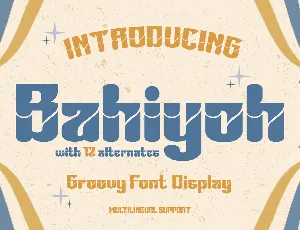 Bahiyoh trial font