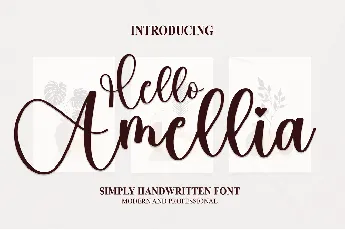 Hello Amellia font