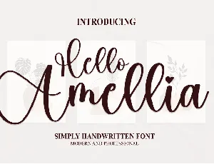 Hello Amellia font