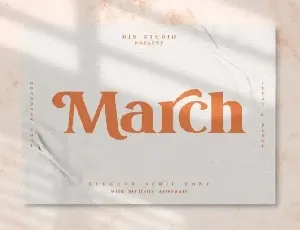 March Serif font