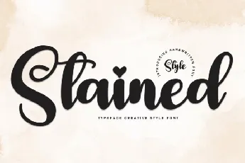 Stained Script font