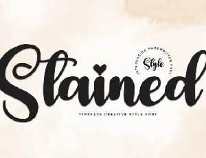 Stained Script font