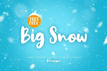 Big Snow Script Free font