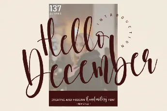 Hello December font