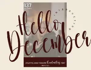 Hello December font