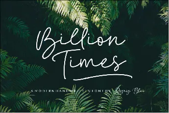 Billion Times Handwritten font