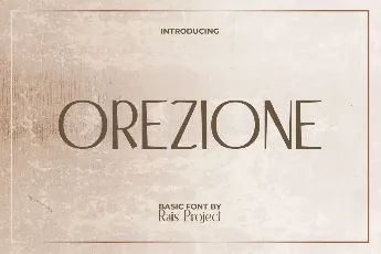 OrezioneDemo font