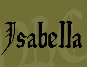 Isabella font