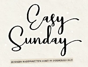 Easy Sunday font