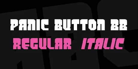 Panic Button BB font