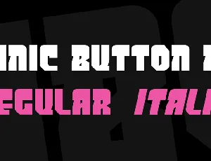 Panic Button BB font