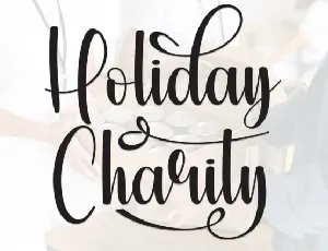 Holiday Charity Script font