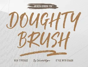 Doughty Brush font