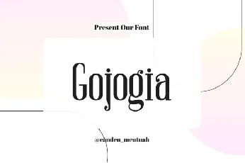 Gojogia font