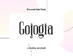 Gojogia font