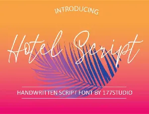 Hotel Handwritten font