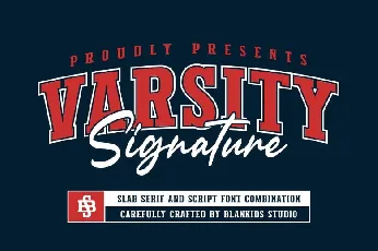 Varsity Signature font