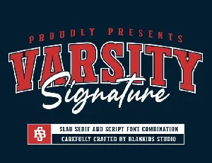 Varsity Signature font