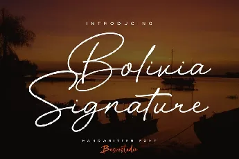 Bolivia Signature font