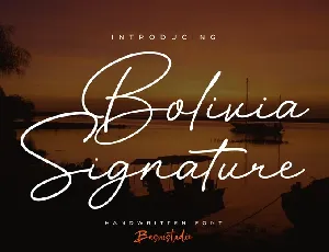 Bolivia Signature font