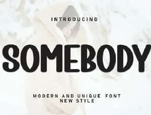 Somebody Display font