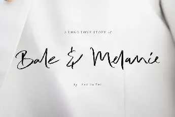 Bale & Melanie Script font