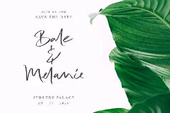 Bale & Melanie Script font