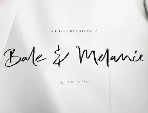 Bale & Melanie Script font