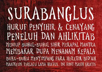 Surabanglus font